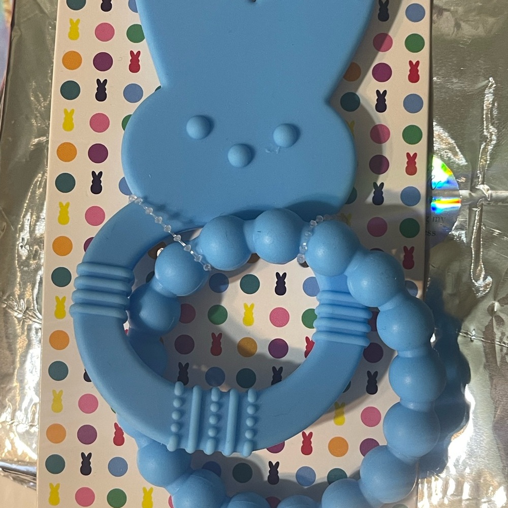 Blue Bunny Teething Ring